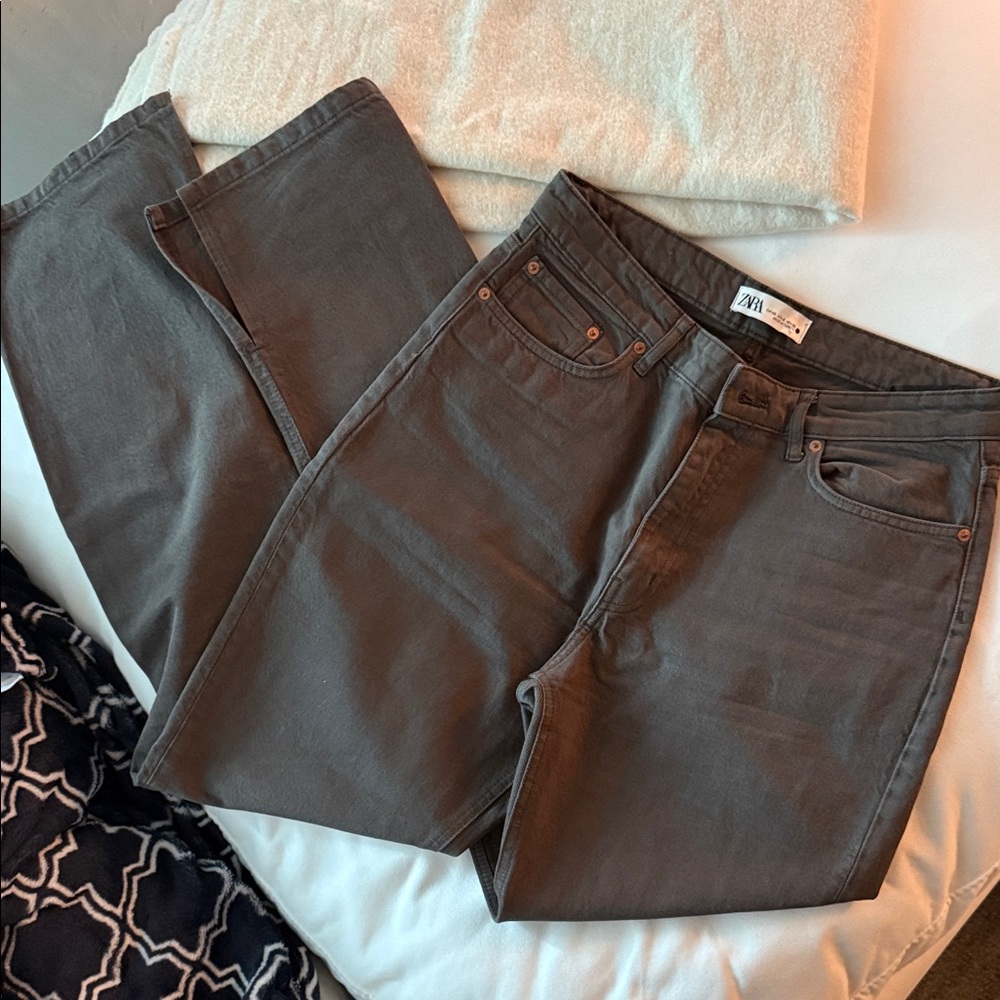 Zara Chocolate Wide Leg Jeans